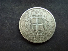 Charger l&#39;image dans la galerie, Italie : 5 Lire 1832 P Argent Sardaigne (Ref 2953)
