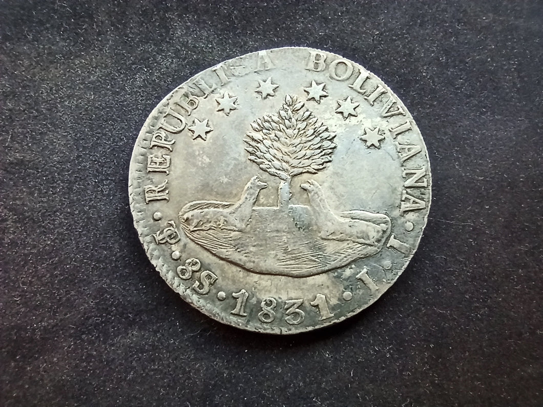 Bolivie : 8 Soles 1831 Argent (Ref 2968)