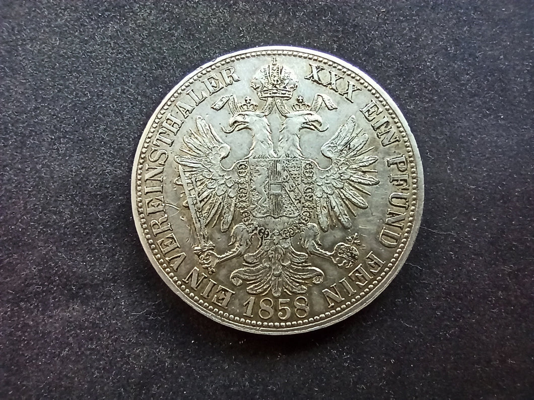 Autriche : Vereinsthaler 1858 B Argent (Ref 2956)