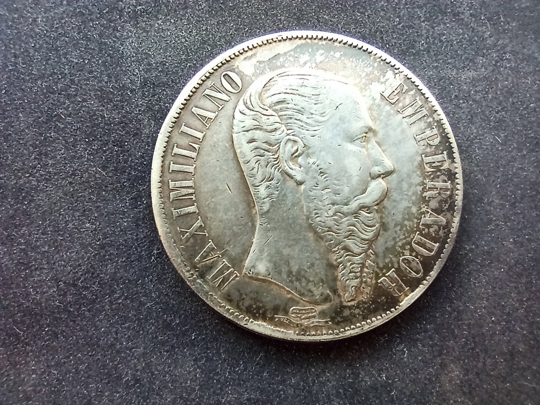 Mexique : Un Peso 1867 Mo Argent (Ref 2991)