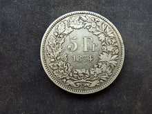 Charger l&#39;image dans la galerie, Suisse : 5 Francs 1874 Argent (Ref 2990)

