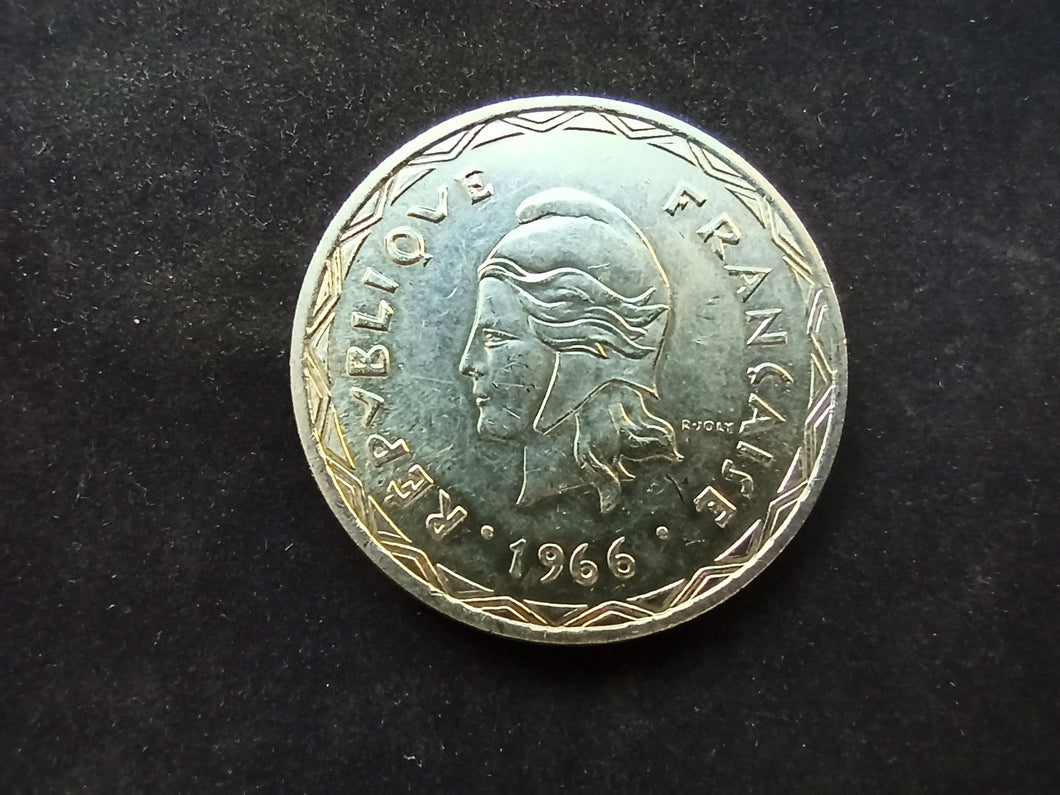 New Hébrides : 100 Francs 1966 Argent (Ref 2984)
