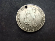 Charger l&#39;image dans la galerie, Bolivie : 8 Reales 1814 Argent ; Trouée (Ref 2996)
