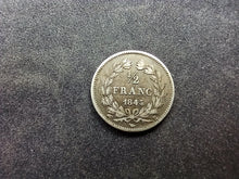 Charger l&#39;image dans la galerie, 1/2 Franc Louis Philippe 1845 B ; Argent (Ref 3016)
