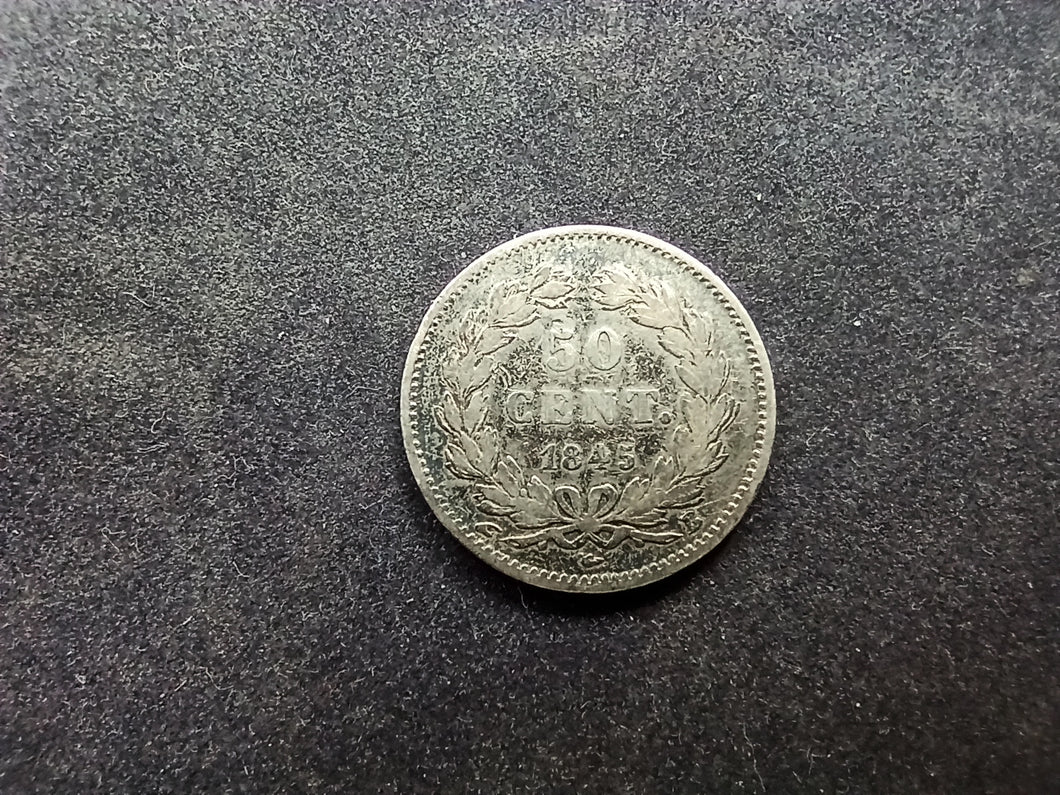 50 Cent Louis Philippe 1845 B ; Argent (Ref 3017)