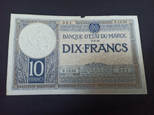 Charger l&#39;image dans la galerie, Maroc : 10 Francs 1941 (Ref 3027)
