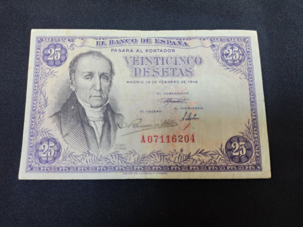 Espagne : 25 Pesetas 1946 (Ref 3046)