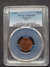 Charger l'image dans la galerie, Malaysia : Sen 1968 ; PCGS : MS 63
