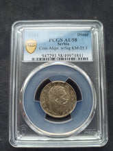 Charger l'image dans la galerie, Serbia : 1 Dinara 1915 ; PCGS : AU 58

