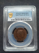 Charger l&#39;image dans la galerie, Italy : Naples &amp; Sicily : 2 Tornesi 1852 ; PCGS : MS 63

