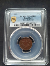 Charger l'image dans la galerie, Germany : Frankfurt : Pfennig 1819 ; PCGS : MS 63
