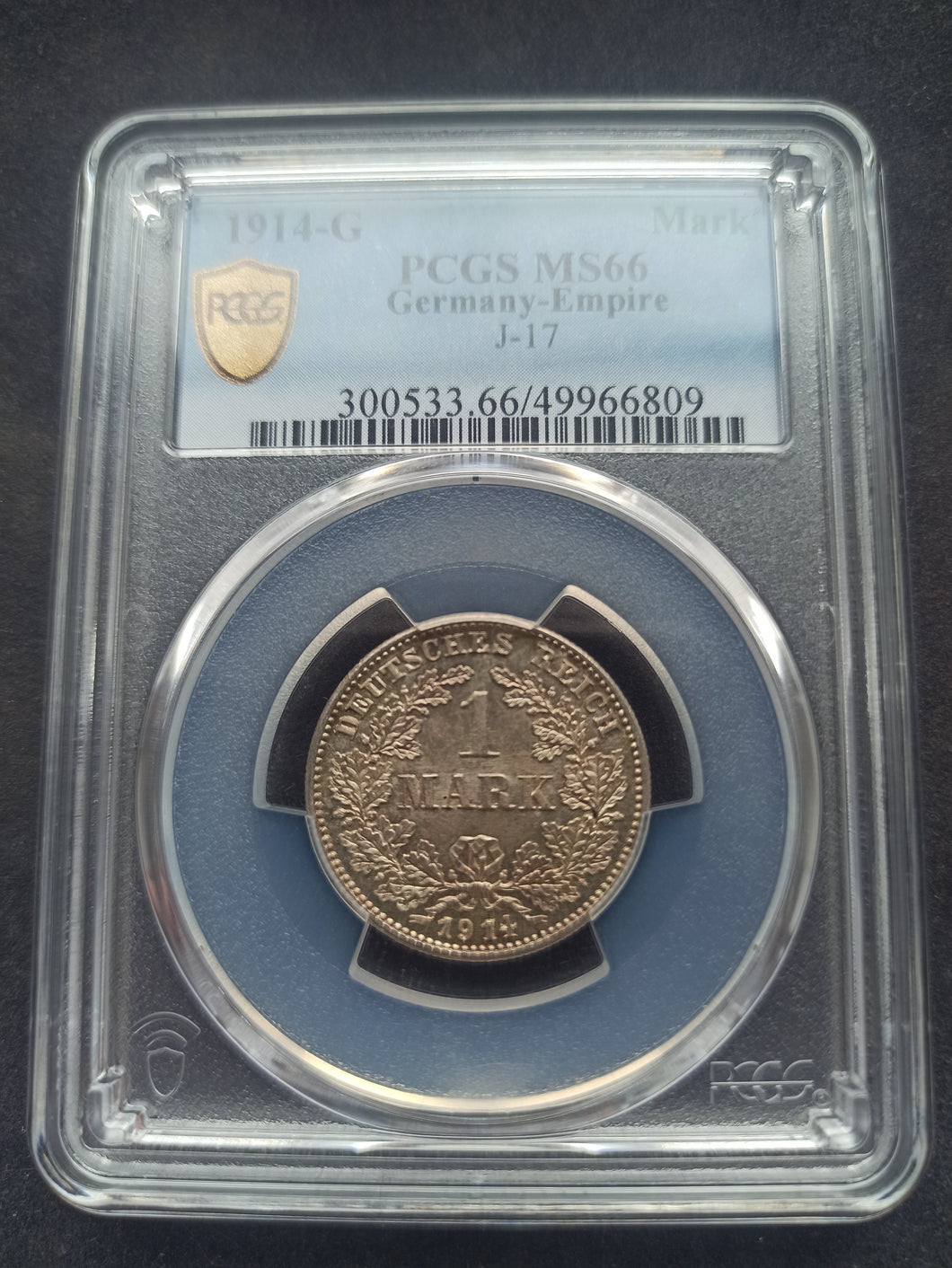 Germany : 1 Mark 1914 G ; PCGS : MS 66