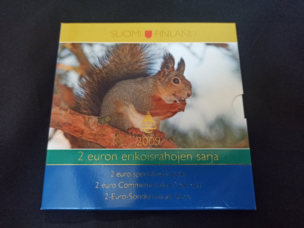 Coffret BU Finlande 2009 : 7 X 2 Euro Commémorative