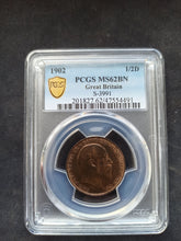 Charger l&#39;image dans la galerie, Great Britain : Half Penny 1902 ; PCGS : MS 62
