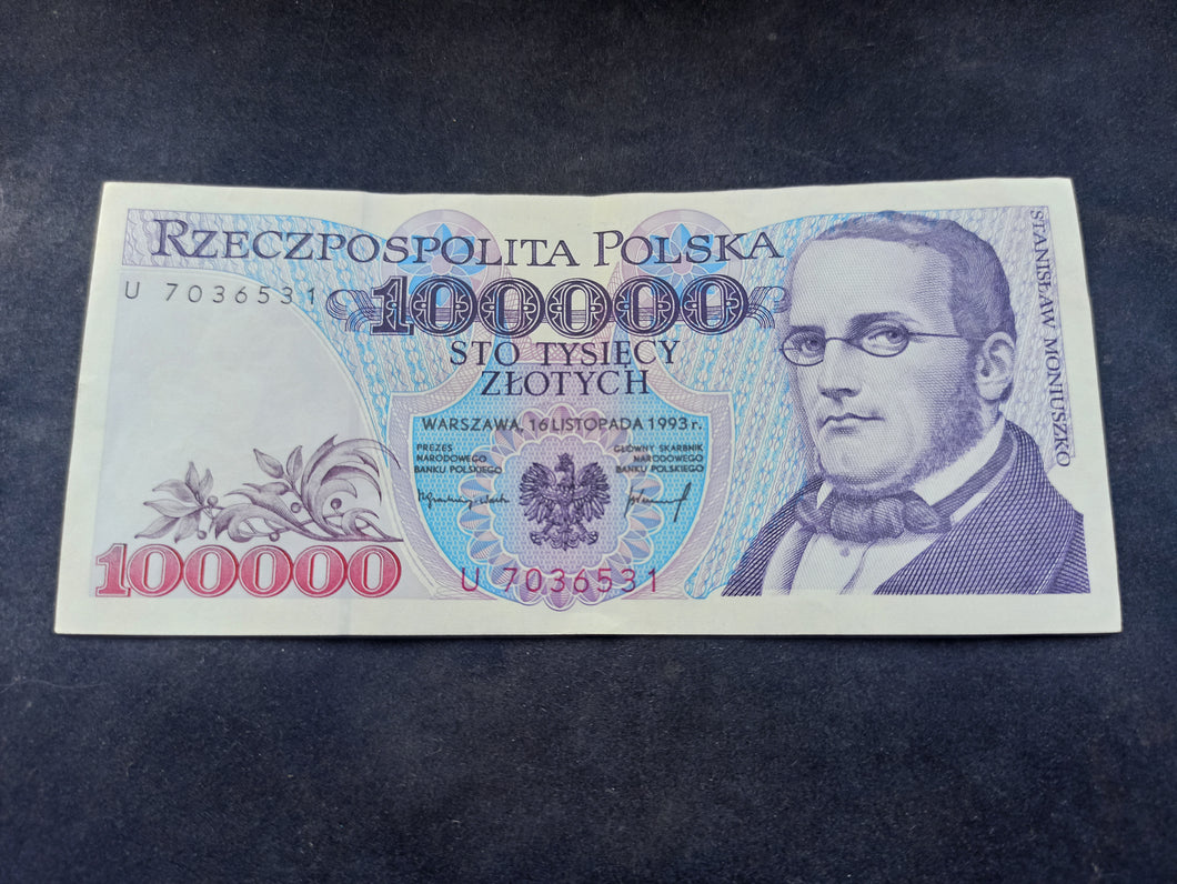 Pologne : 100000 Zlotych 1993 (Ref 3077)
