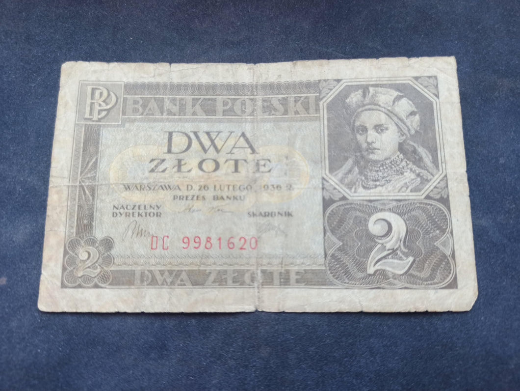 Pologne : 2 Zlotych 1936 (Ref 3074)
