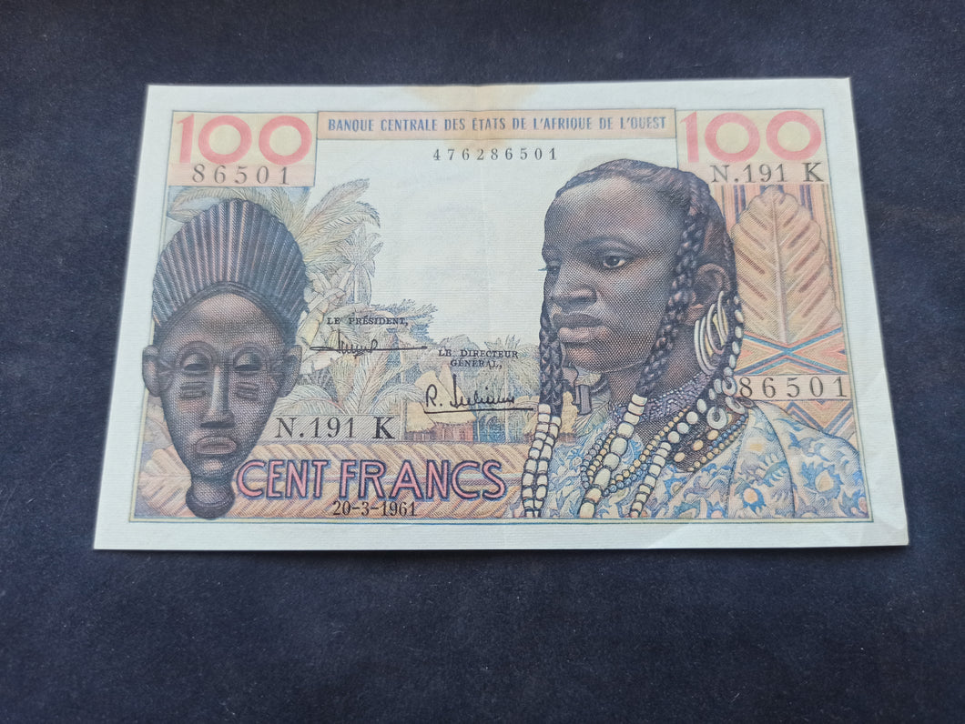 Afrique de l'Ouest : 100 Francs 1961 K Sénégal (Ref 3106)