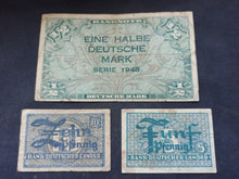 Charger l&#39;image dans la galerie, Allemagne : 1/2 Mark / 5 &amp; 10 Pfennig 1948 (Ref 3093)
