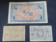 Charger l&#39;image dans la galerie, Allemagne : 1/2 Mark / 5 &amp; 10 Pfennig 1948 (Ref 3093)
