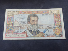 Charger l&#39;image dans la galerie, 5000 Francs Henri IV (2-1-1958) (Ref 3110)
