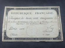 Charger l&#39;image dans la galerie, Assignat 250 Livres 7 Vendémiaire An 2 (Ref 3120)
