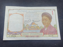 Charger l&#39;image dans la galerie, Indochine : Une Piastre 1949 Sign 11 (Pick 54c) (Ref 3125)

