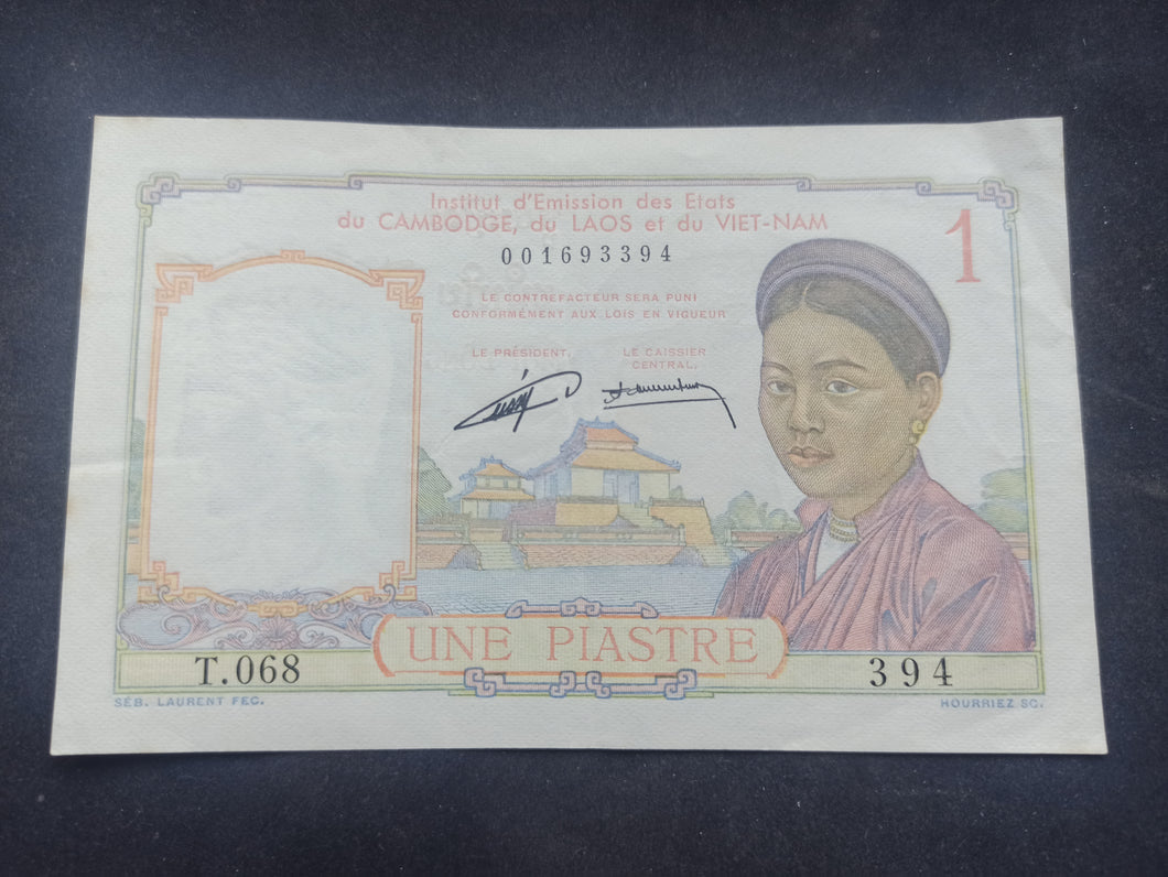 Indochine : Une Piastre 1953 (Ref 3127)