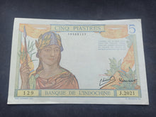 Charger l&#39;image dans la galerie, Indochine : 5 Piastres 1946 (p55c) (Ref 3128)
