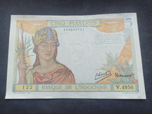 Charger l&#39;image dans la galerie, Indochine : 5 Piastres 1946 (p55d) (Ref 3129)
