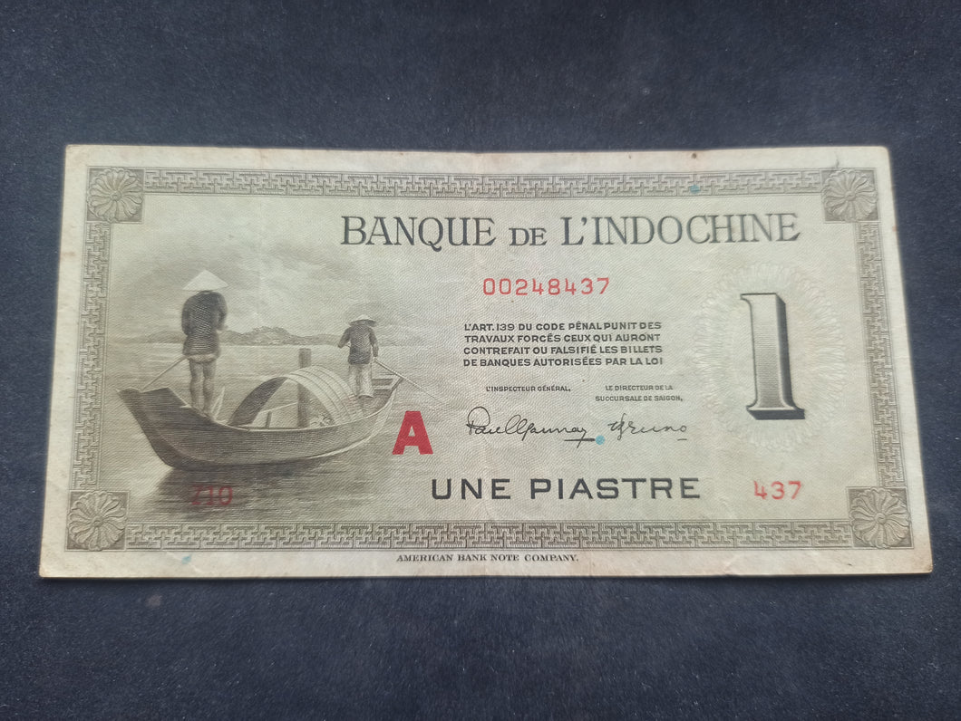 Indochine : 1 Piastre 1951 lettre A (Ref 3130)