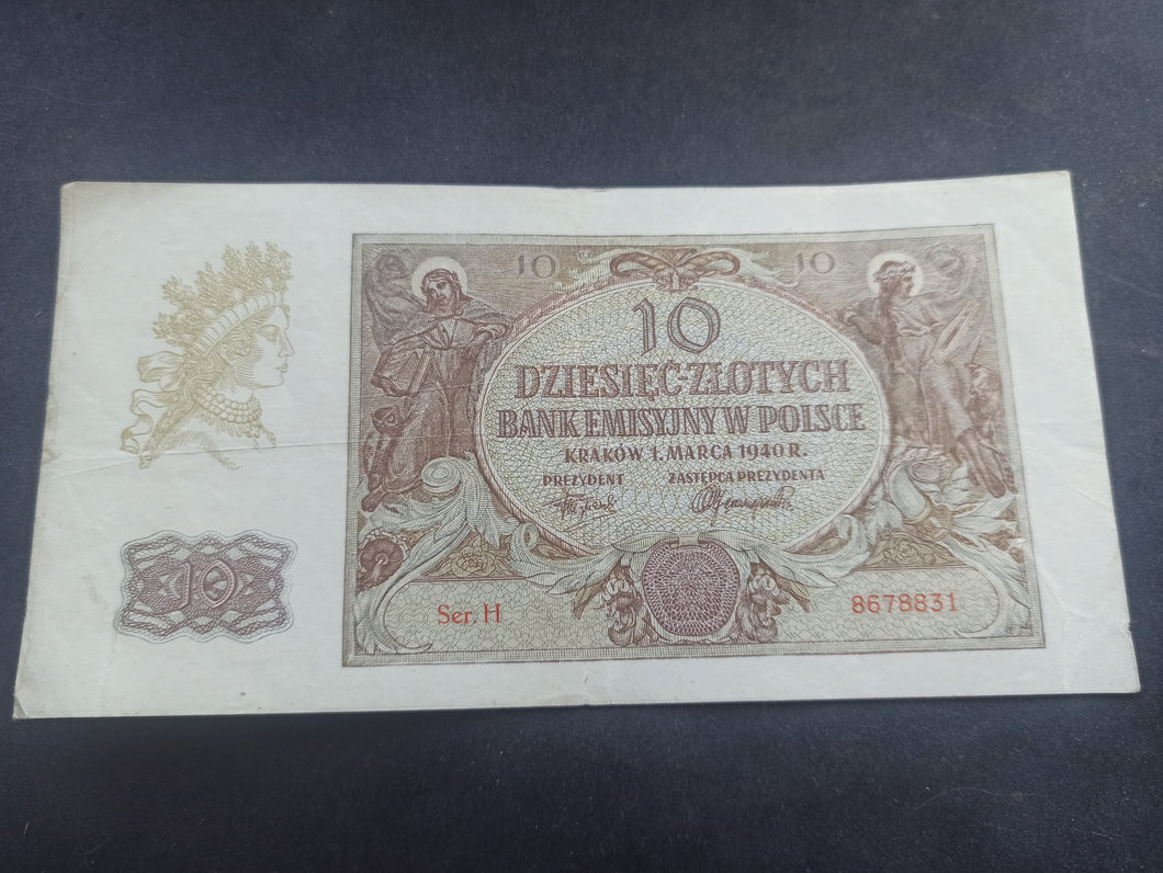 Pologne : lot 10 + 20 Zlotych 1940 (Ref 3143)