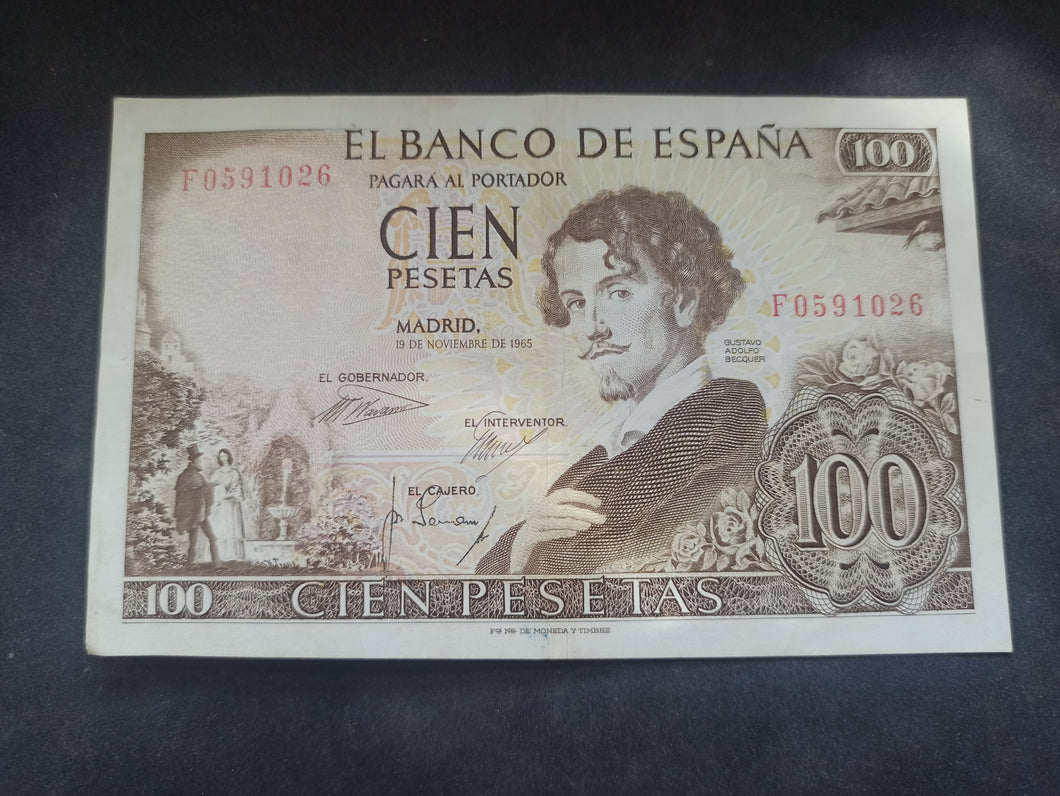 Espagne : 100 Pesetas 1965 (Ref 3157)