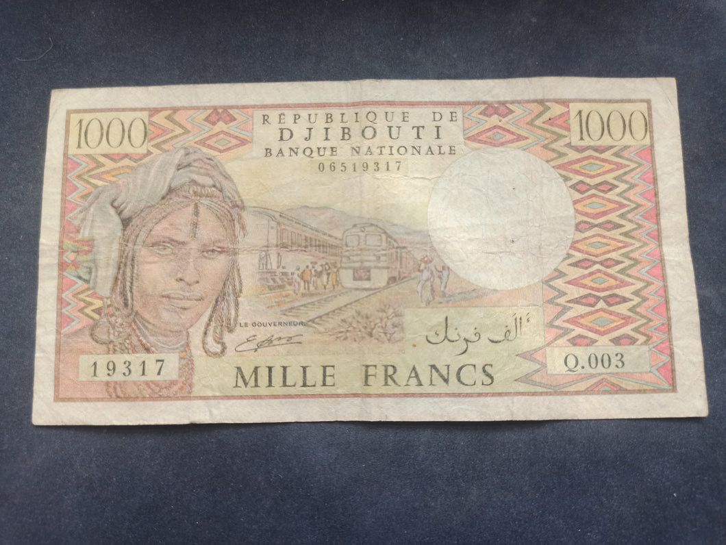 Colonies Françaises : Djibouti : 1000 Francs 1979 / 88 (Ref 3174)