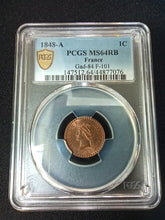 Charger l&#39;image dans la galerie, Un Centime 1848 Dupré ; PCGS : MS 64
