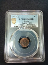 Charger l&#39;image dans la galerie, Un Centime 1853 A Napoleon III ; PCGS : MS 64

