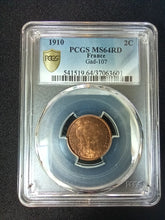 Charger l&#39;image dans la galerie, 2 Centimes 1900 Dupuis ; PCGS : MS 64
