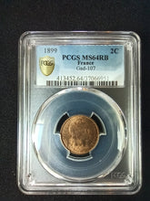 Charger l&#39;image dans la galerie, 2 Centimes 1899 Dupuis ; PCGS : MS 64
