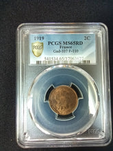 Charger l&#39;image dans la galerie, 2 Centimes 1919 Dupuis ; PCGS : MS 65

