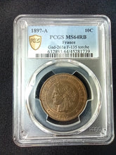 Charger l&#39;image dans la galerie, 10 Centimes 1897 Cérès ; PCGS : MS 64
