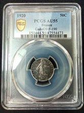 Charger l&#39;image dans la galerie, France :  Lot 3 X 50 Centimes 1915 / 1919 et 1920 Semeuse  ; PCGS : MS 55 à 62
