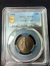 Charger l&#39;image dans la galerie, 1 Franc Semeuse 1904 ; PCGS : MS 65
