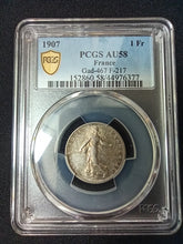 Charger l&#39;image dans la galerie, 1 Franc Semeuse 1907 ; PCGS : AU 58
