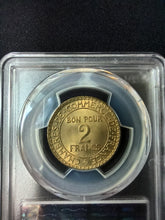 Charger l&#39;image dans la galerie, France : 2 Francs Commerce 1921 ; PCGS : MS 66
