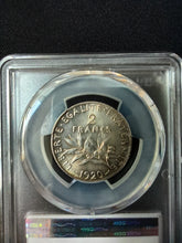 Charger l&#39;image dans la galerie, France : 2 Francs Semeuse 1920 ; PCGS : MS 63
