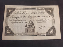 Charger l'image dans la galerie, Assignat 50 livres Sept 1792 (Ref 3215)
