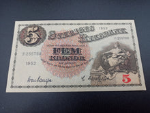 Charger l'image dans la galerie, Suède : 5 Kronor 1952 ; Comme NEUF  Infimes traces de manipulations
