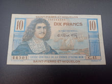 Charger l'image dans la galerie, St Pierre &amp; Miquelon : 10 Francs 1947 Colbert (Ref 3255)
