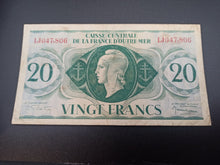 Charger l'image dans la galerie, Outre Mer : 20 Francs 1943 (Ref 3268)
