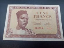 Charger l'image dans la galerie, Mali : 100 Francs 1960 (Ref 3294)

