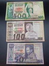 Charger l'image dans la galerie, Madagascar : 500 / 100 / 50 Francs 1974 (Ref 3305)
